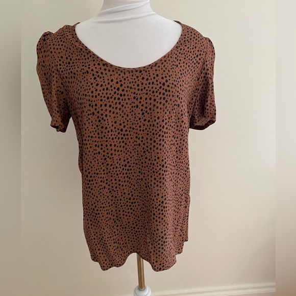 Emerson Fry Ava Blouse Vintage Cheetah Print - Medium - Picture 2 of 7